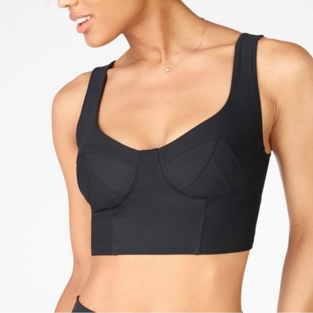 Fabletics Charolette Low-Impact Shorts Black Bra Size Small